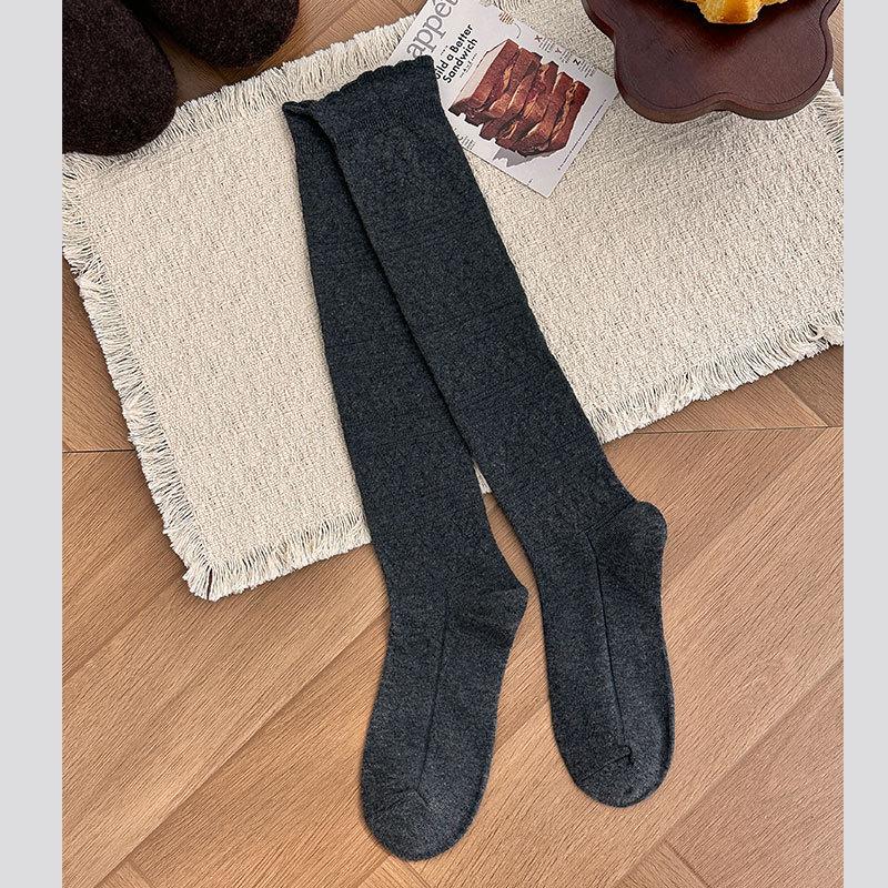 Gray Ankle Socks for Children, Matching Boots. Spring and Autumn Style Cotton Socks. Long Tube Boots. Sunscreen Long Tube Lace-up Socks for Summer.