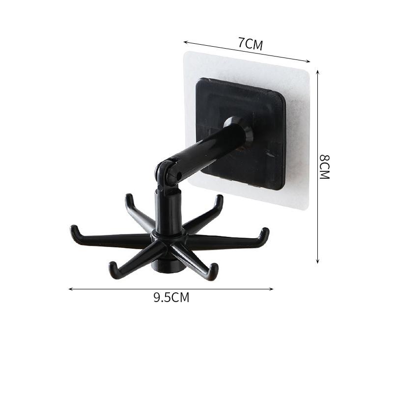 Kitchen Organizer Swivel Hooks Creative Hooks Hooks Hole-free Multifunctional Explosion Hooks Rotatable Dual-Use