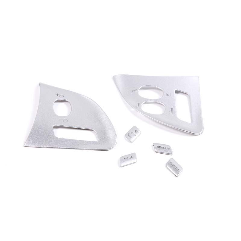 For Jaguar XF 2012-2015 Car Styling Stainless Steel Silver Car Steering Wheel Button Sticker Car Interior Accessories