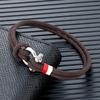 Navy Blue Braided Rope Bracelet Stainless Steel Mini Horseshoe Shackle with Screws Bracelets for Men Women Couple Jewelry