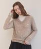 ADAUL Hairy Layered Soft V Neck Knit - Moca
