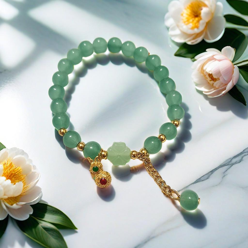 Cat's Eye Moonstone Butterfly Bracelet for Women – Trendy, Versatile Beaded Design, Perfect Student Gift