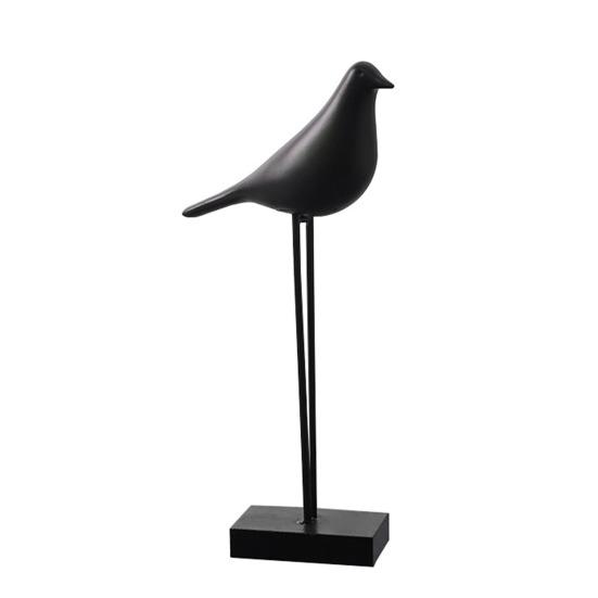 Artistic Resin Animal Statues Black & White Bird Figurine, Minimalist Modern Art Sculpture for TV Interior Design Accents Cabinet Bookshelf