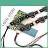 Bohemian Waist Belt For Women With Heart Decor And Gold Buckle For Casual Wear