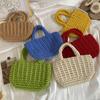Handmade Straw Woven Women's Handbag - Trendy Ladies Net Red Bag
