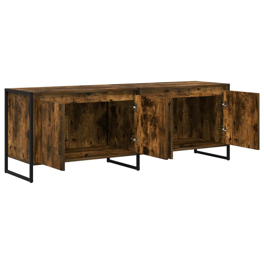 TV Stand 140 X 36 X 49.5 Cm Smoked Oak Engineered Wood