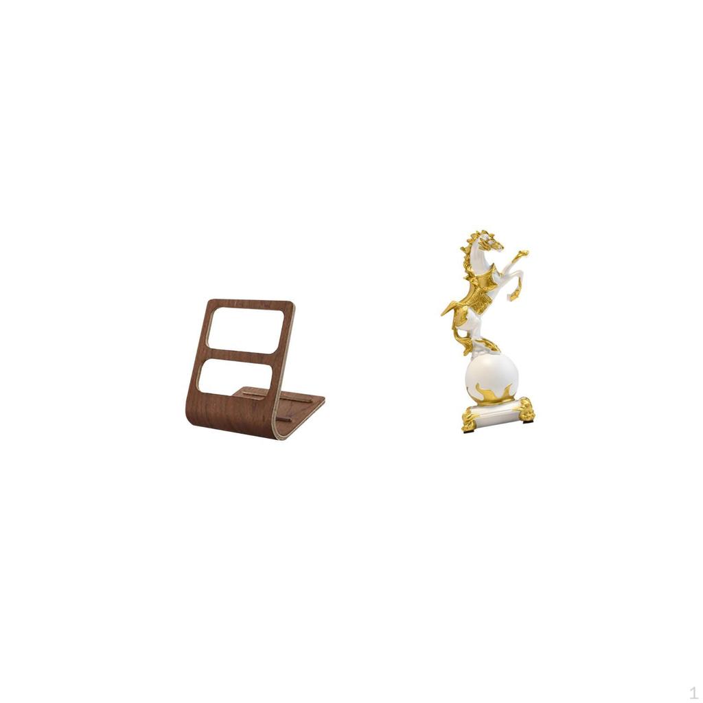 TV Remote Organizer Horse Figurine Modern Statue Desktop Storage Box with Two Compartments Tabletop