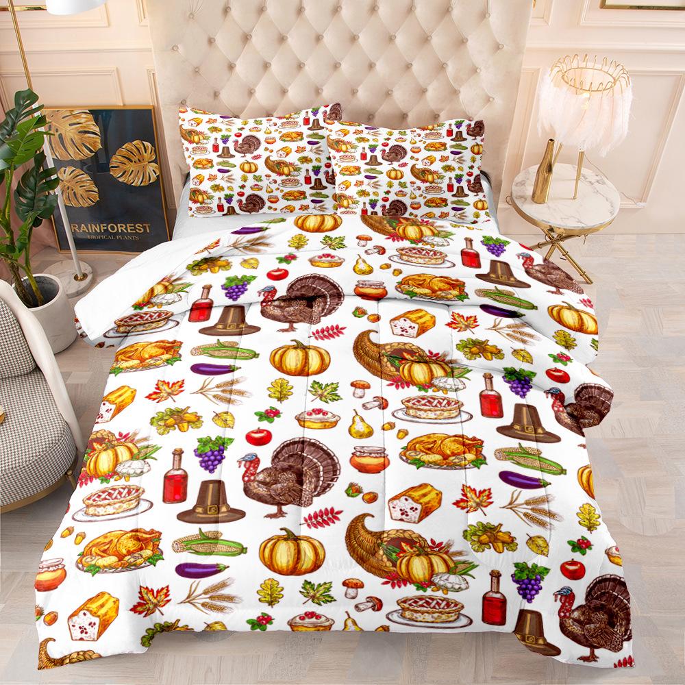 Halloween Duvet Cover Set Pumpkin Lantern Pattern Comforter Cover King Queen Size for Kids Boys Girls Gift Polyester Bedding Set