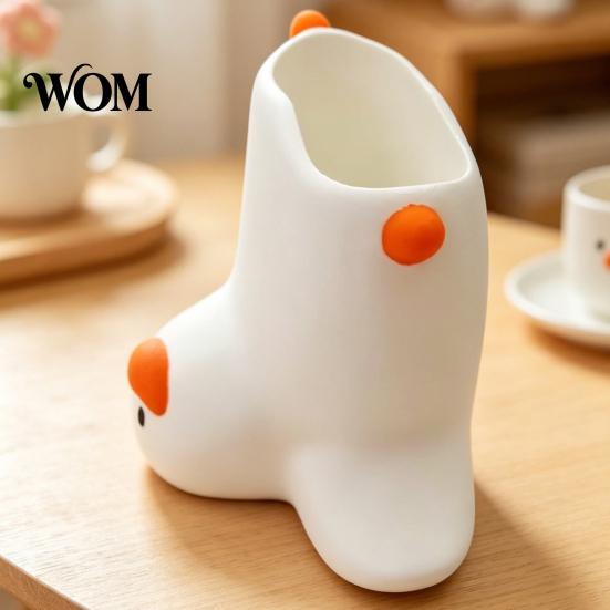 Playful Desktop Decor Upside Down Duck Pen Holder, 3D Printed Desk Organizer, Funny Holder Stationery Storage for Office School, Creative Gift