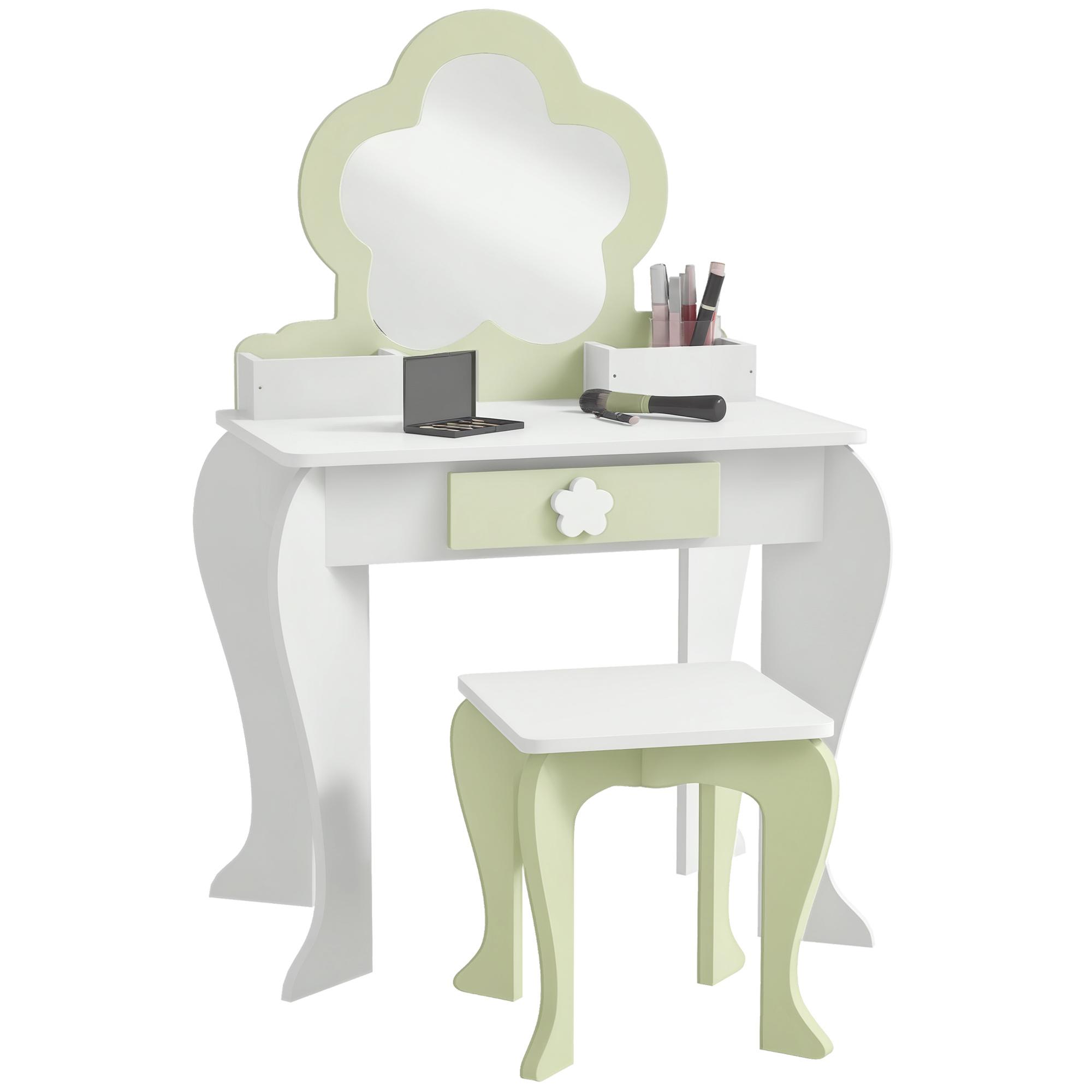Girls` Dressing Table with Mirror and