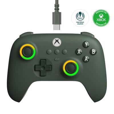 8BitDo Ultimate C Xbox Wired Controller with RGB Lighting and Hall Effect Compatible with Xbox Series X Xbox and Windows Officially Licensed Joystick,