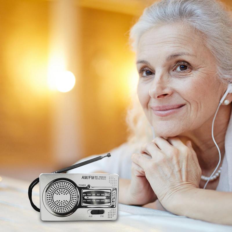 Battery Operated Radio Mini Compact Transistor Radios Great Reception Earphone Jack Portable Transistor Radio For Walking