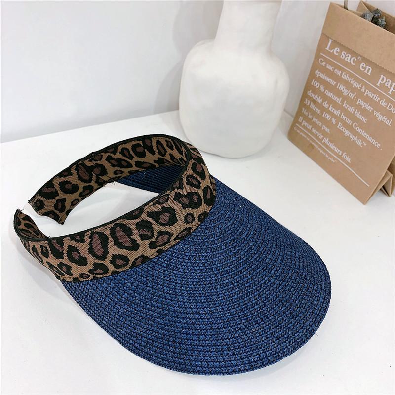 Lady Summer Empty Top Sun Visor Hat Summer Straw Wide Brim Sun Cap Uv Protection Hat
