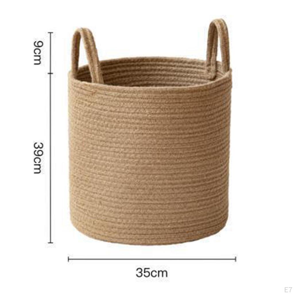 Baby Toy Hamper Woven Rope Laundry Basket Dirty Clothes for Bedroom