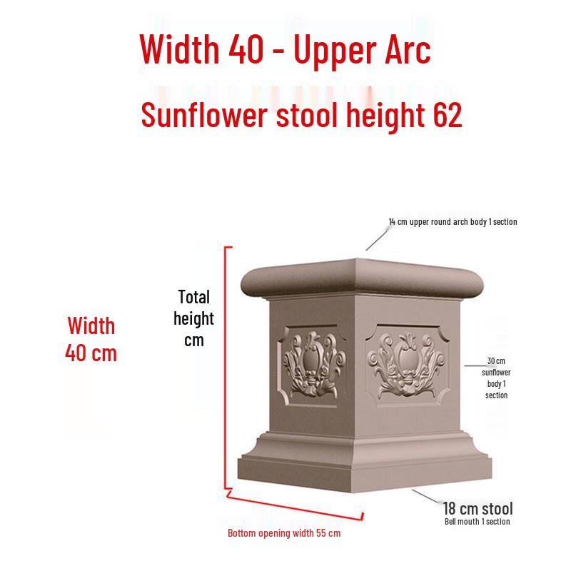 European Villa Courtyard Roman Column Base for Exterior Wall Decoration