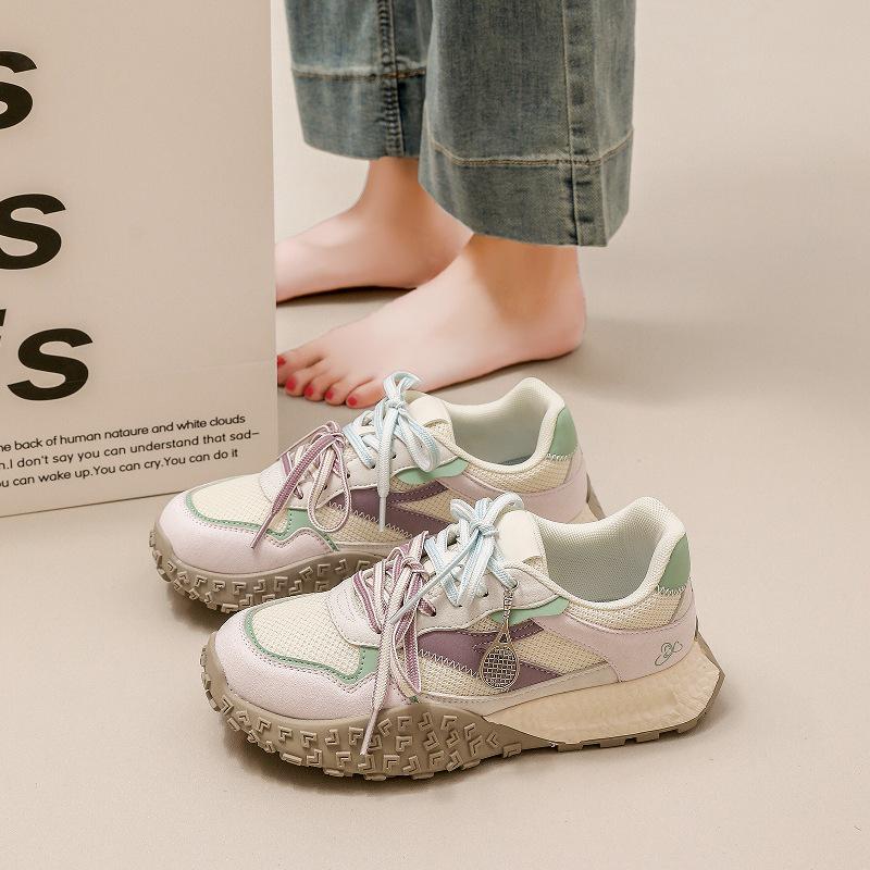 

2025 Women s Retro Forrest Gump Height-Increasing Training Shoes with Double Shoelaces for Spring & Autumn 37