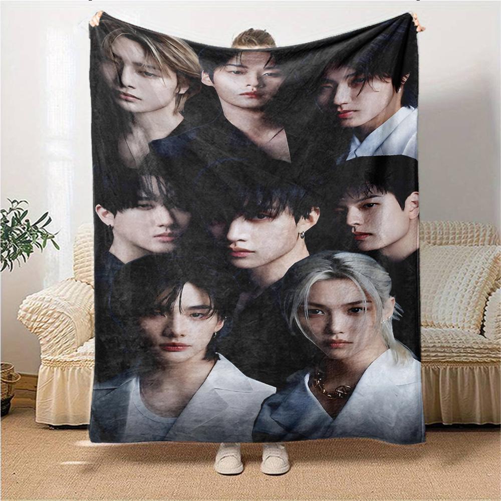 Kpop Stars Unite Blanket Soft Throw Blanket For Home Bedroom Bed Sofa Travel Office Solid Christmas Blanket