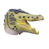 Realistic crocodile head latex mask, Halloween party prop, funny and quirky animal headgear