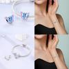 Breloques Perles Charms Plata Originales Papillons Rose Bleu Breloques Perles pour Charms Bracelets Cuivre Fabrication Bijoux Cadeau Femmes