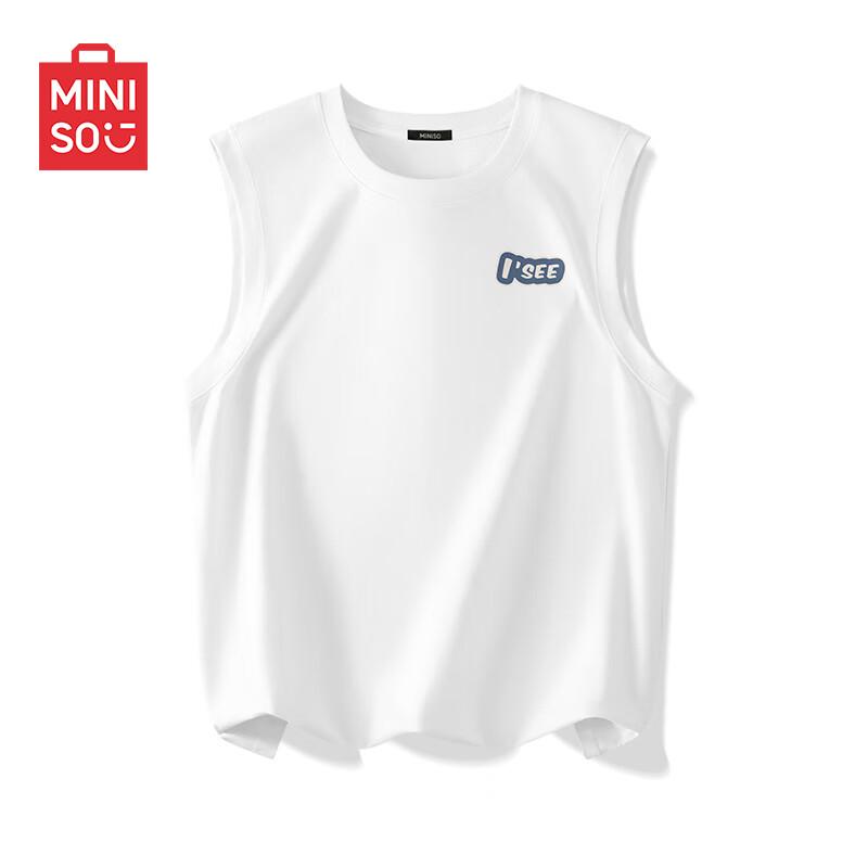

MINISO Men s 2025 Summer Loose Pure Cotton Breathable Tank Top M