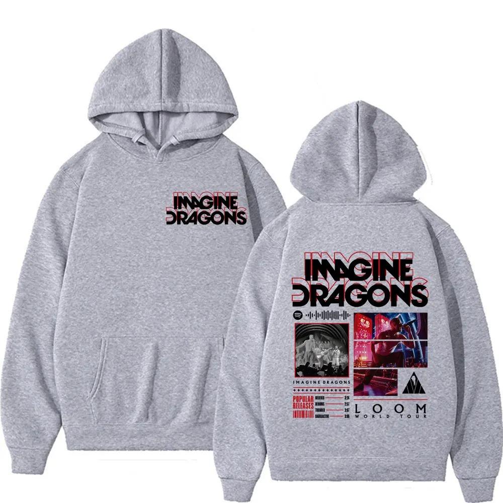 Band Imagine Dragons Loom World Tour Hoodies Men Women Fashion Hip Hop Vintage Classic Hoodie Oversized Y2k Pullover Tracksuit Female Male Clothing