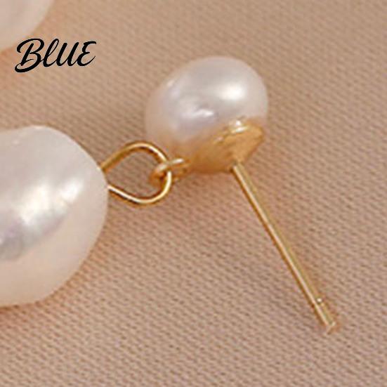 Plier-wrapped Faux Pearl Earrings 1 Pair Women Stud White Dangling