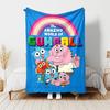 1pc Blanket The Amazing World of Gumball1 Print Design, Lightweight Blanket for Sofa, Bed- Soft &Warm, Gift for All Seasons Like Christmas, Halloween