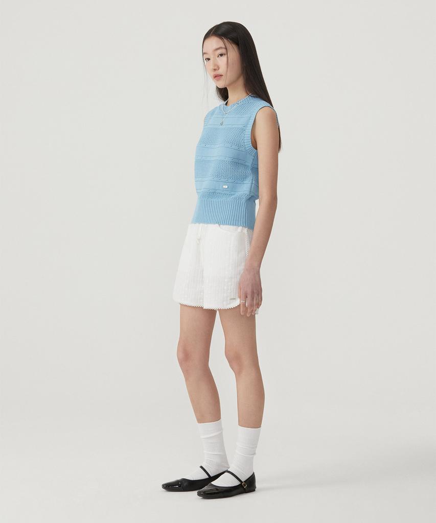 COVERNAT WOMAN Lace Shorts White