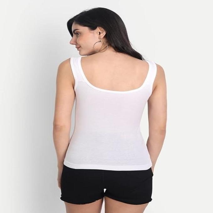 Dámská košilka Regular Fit Bavlněná košilka bez rukávů Kombinované balení špaget po 2 kusech