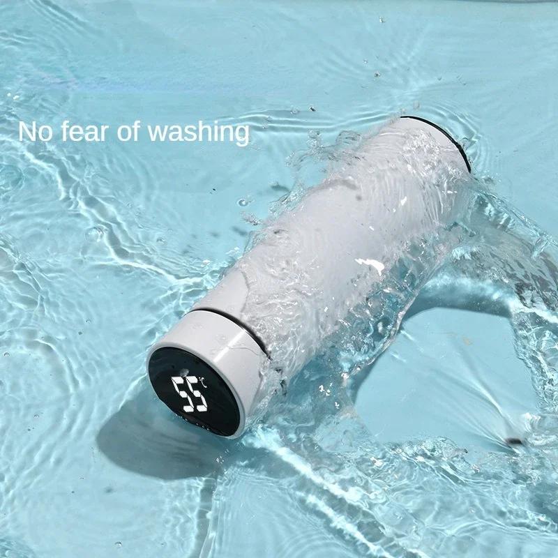 Termoska z nerezové oceli o objemu 500 ml s digitálním LED displejem pro měření teploty Vakuová baňka s inteligentním hrnkem pro měření teploty