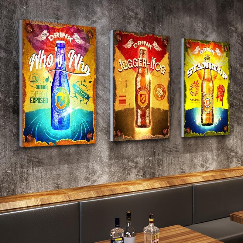 Bunte Perk-a-Cola Poster und Drucke Wandkunst Bilder Getränkeflasche Pop Art Leinwandgemälde Modern Retro Bar Club Heimdekor