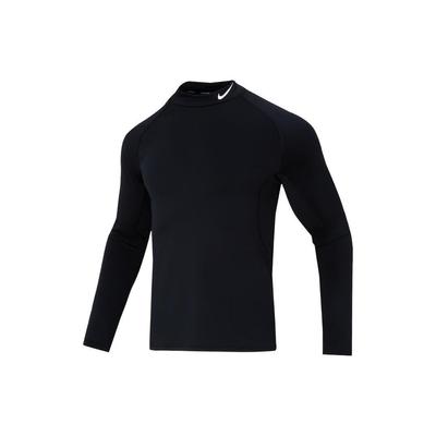 Solid Color Half-Zip Mock Neck Casual Sport Breathable Long Sleeve Raglan T-Shirt Men Tops Black FB8516-010