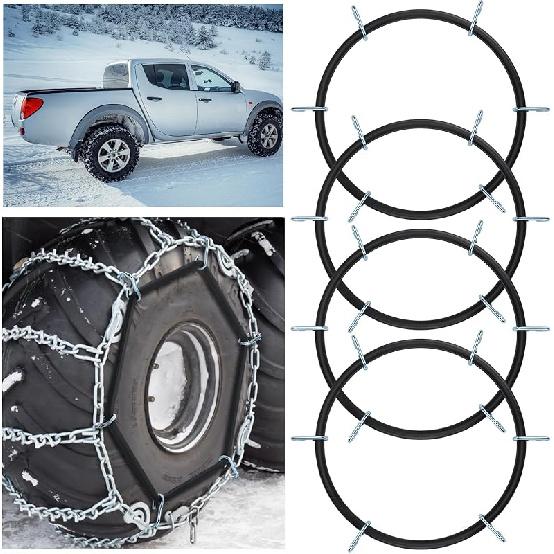 BBTO 4 Pcs Light Truck Traction Chain Rubber Tightener Grip Light Truck/SUV Tire Tensioner Adjuster Tire Chain Tensioner For Wheels/Rims Sized From