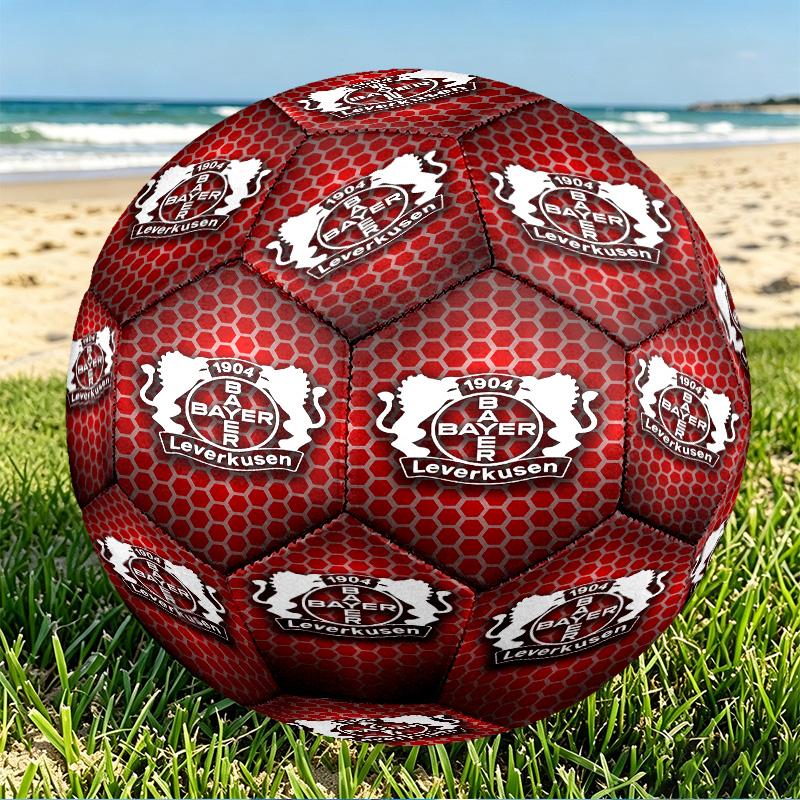 Bayer 04 Leverkusen Print Size 5 Soccer Ball, PU Wear Resistant Football for Match Training and Daily Practice, Birthday Gift for Soccer Fans