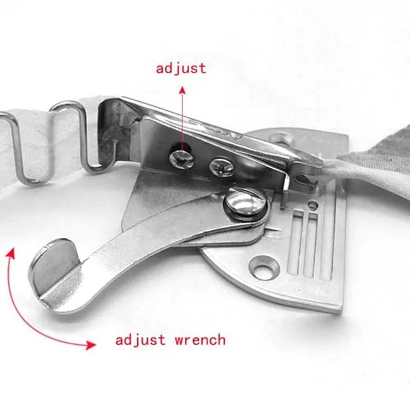 Overlock-Einfaltfuß für Kurven Kanten-Einfaltfuß Schrägbandeinfasser für Steppstichmaschine Nähfuß Füße Nähmaschinenzubehör 6 Größen