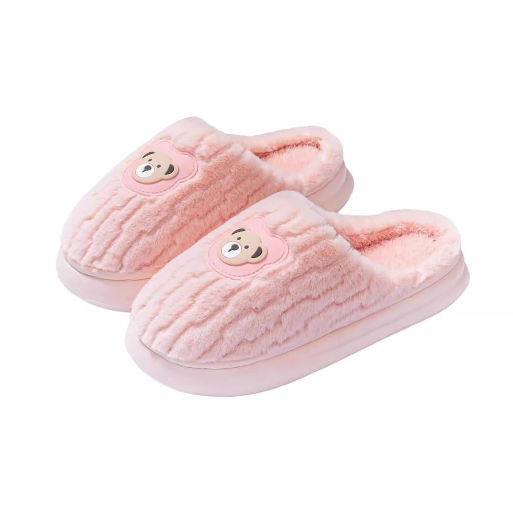 Cotton slippers winter new non-slip thick-soled fluffy slippers thermal shoes indoor home slippers