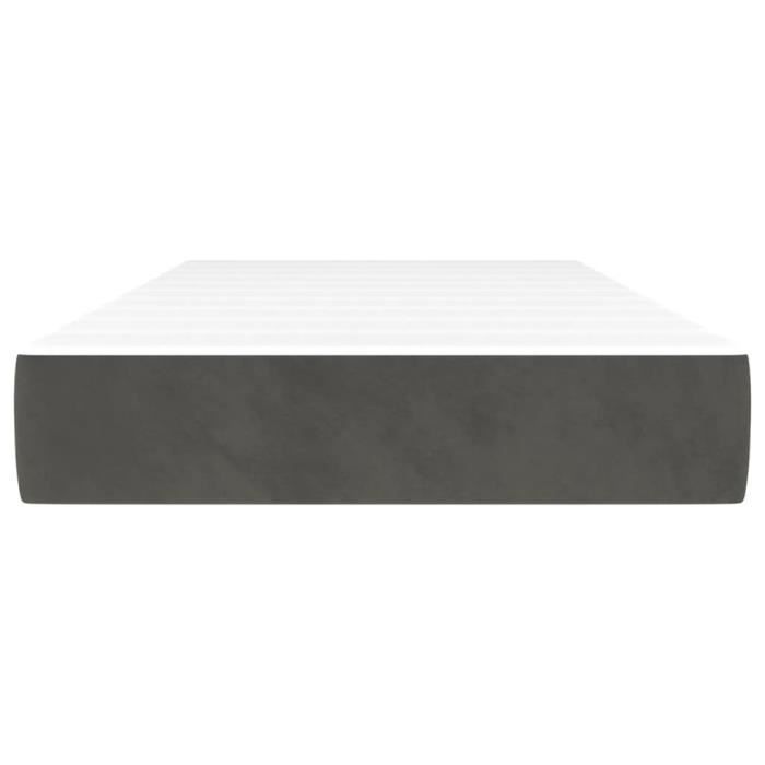 347729 vidaXL Matelas de lit à ressorts ensachés Gris foncé 90x200 cm epaisseur 20 cm