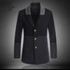 Spring and Autumn Men's Woolen Coat Qinggu Collar Suit Collar Middle-aged Woolen Match Men's Coat Thin Trench Coat