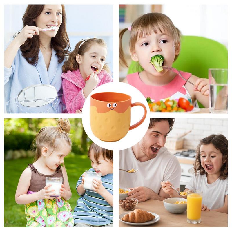 Toothbrush Holder Kids Girls Toothbrush Holder Kids Bathroom Cups Tooth Brushing Cup Elevated Bottom Round Mouth With Comfort