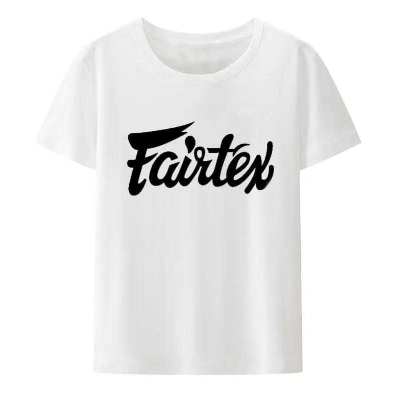 

Fairtex Таиланд Черная футболка Повседневная Муай Тай Тхэквондо Круглый вырез Свободная с рисунком Хип-хоп футболка Городская мода Дышащая S