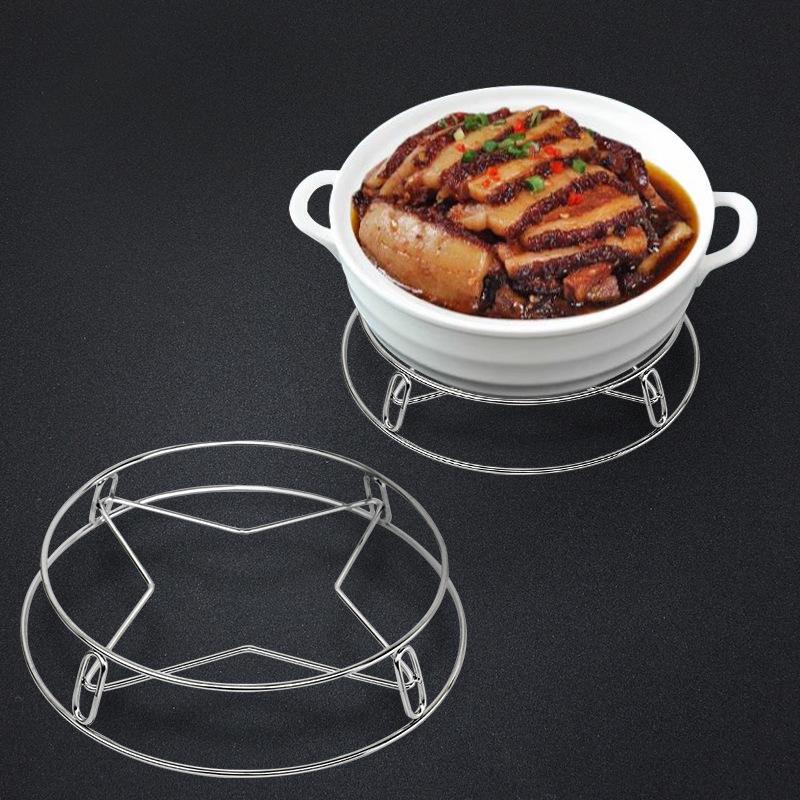 Multifunktionales Dampfgestell aus Edelstahl, Wärmeisoliergestell, Verbrühschutz-Abtropfgestell, runder Topfuntersetzer für die Küche, Topfgestellfabrik