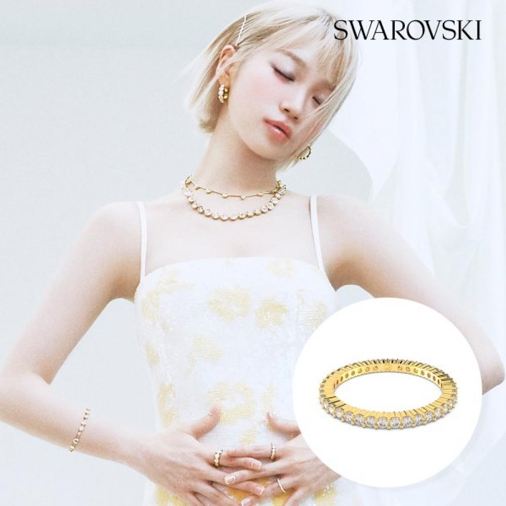 Swarovski [authentic Product Shopping Bag Included] Matrix Vittore Gold Tone 565