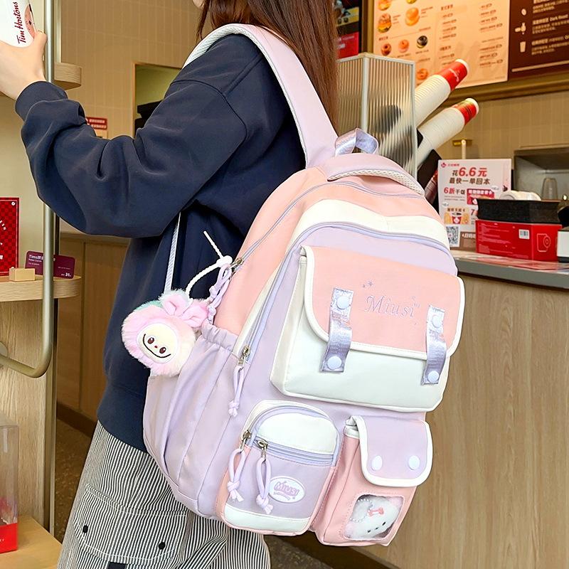 Children's Schoolbags Elementary School Girls Junior High School Students High Looking Multi Layer Backpack