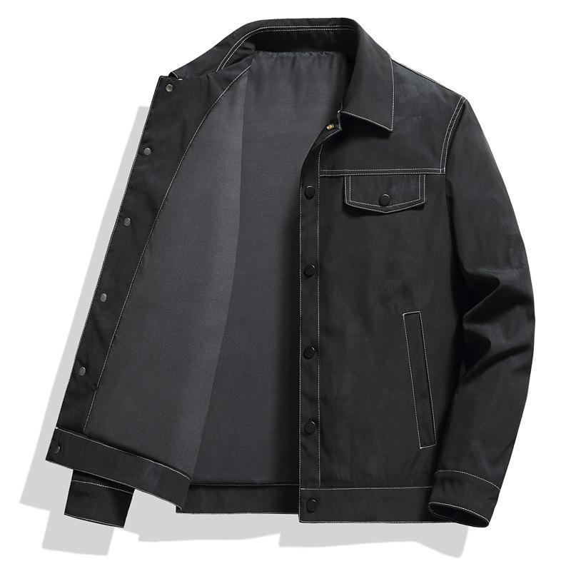 Jacke Herren Neue Herbstmantel Große Größe Koreanische Version des Casual Revers Top Herren