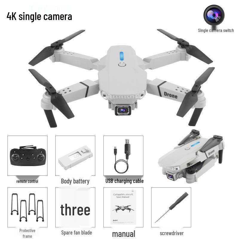 E88 4K Dual Camera Drone for Kids: Aerial Photography Remote Control Quadcopter Toy