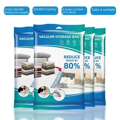 Cross-Border Thick Transparent Vacuum Storage Bag for Clothes & Quilts