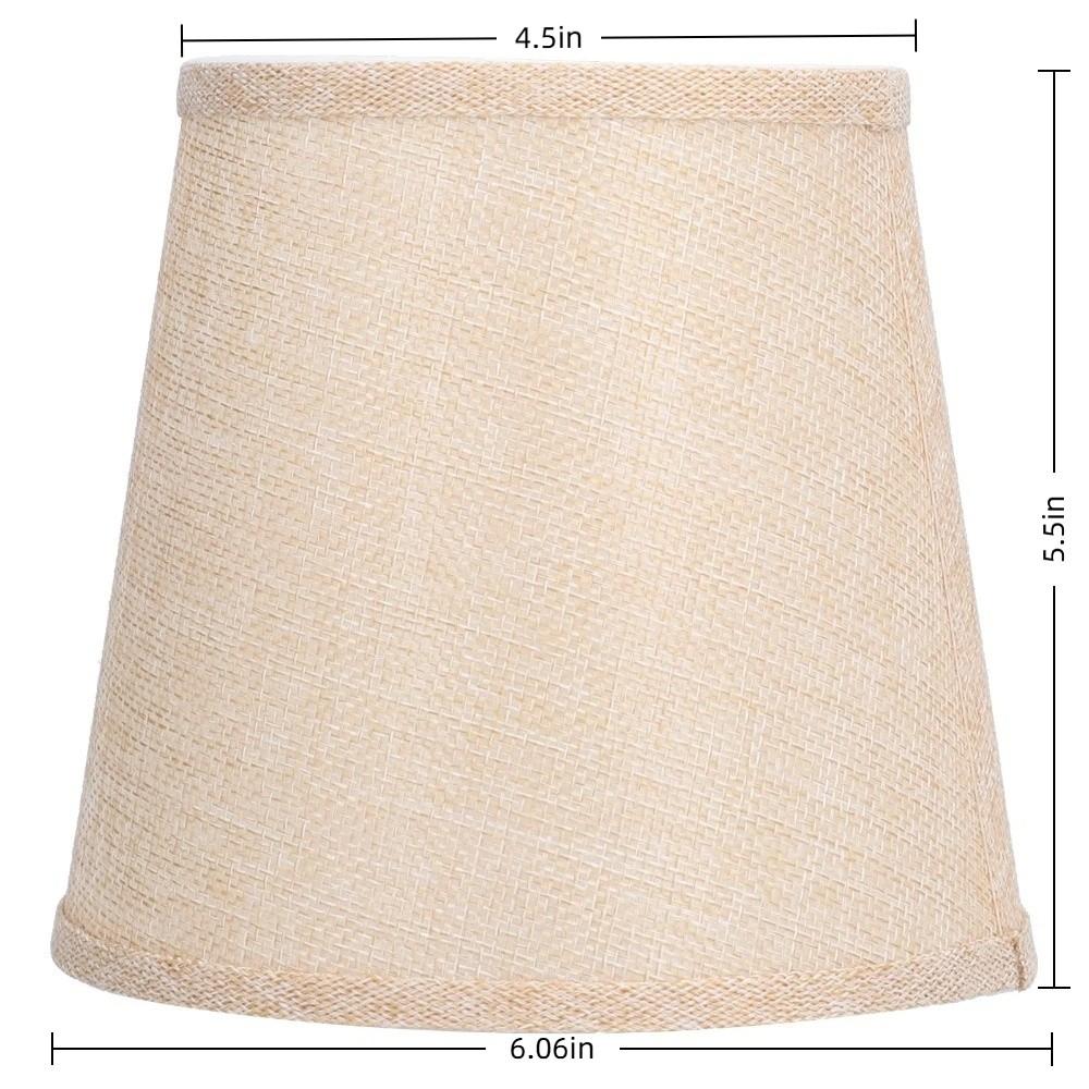 6PCS 5.5 Inch Height Lamp Cover Fabric Small Lamp Shades Unique Chandelier Lamp Shades  Table Lamp