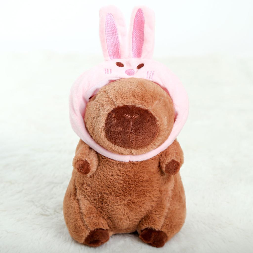 2325Cm Hat Kapibara Doll Plush Simulation Capibara Anime Fluffty Toy Cute Doll Stuffed Animals Soft Doll Plush Christmas Gifts
