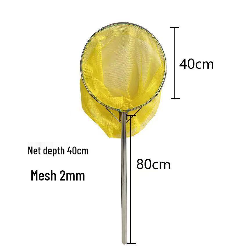 Stainless Steel Small Mesh Fishing Net Set: Includes Dip Net, Shrimp Net, Fry Net, Waterweed Net, and Bag.