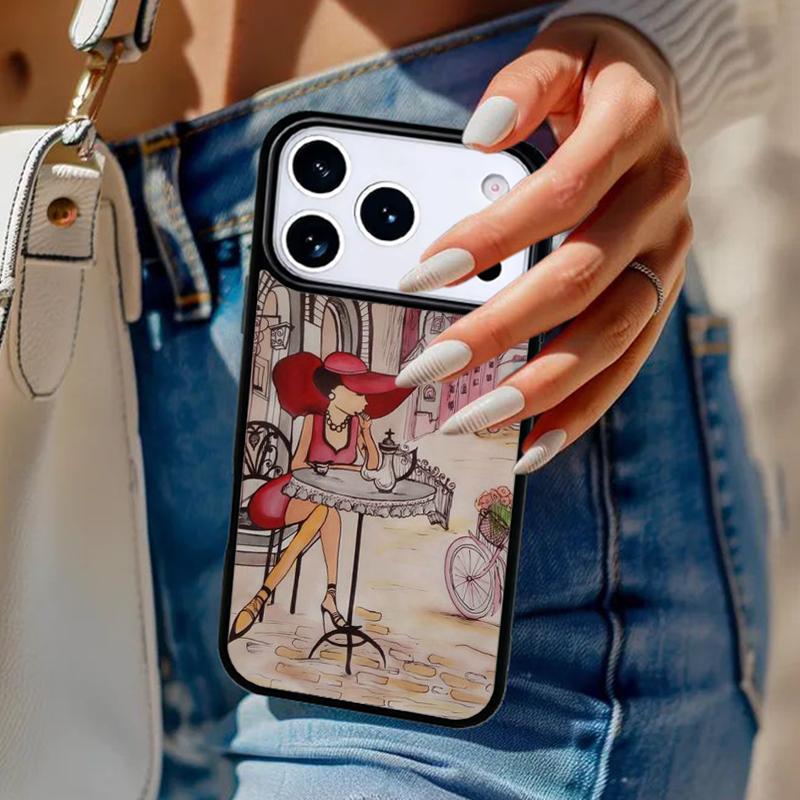Fashion Girl Phone Case For iPhone 17 Air 14 15 13 12 Max Cover For Apple 14 15 16 16e 11 Pro Max Plus Coque